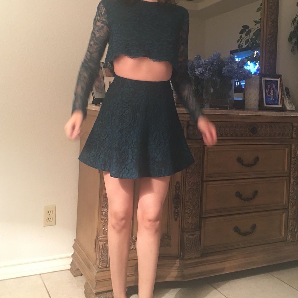 Lover+Friends Dark Turquoise greenish 2pc set